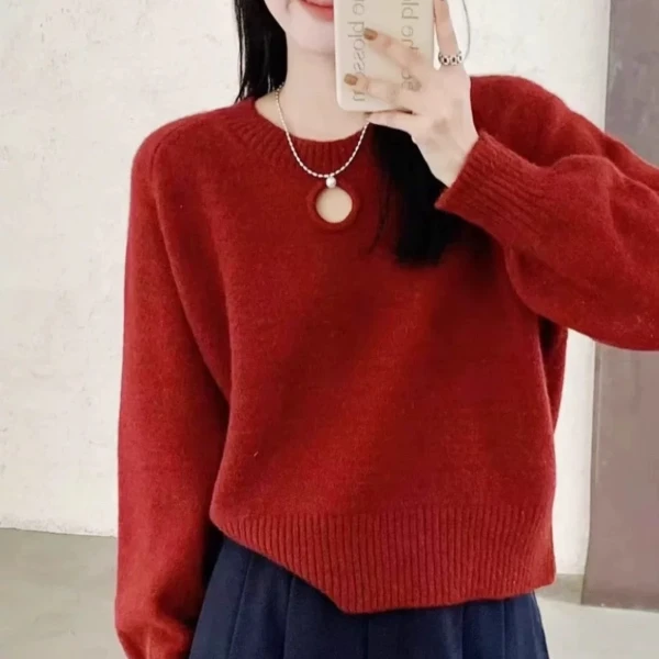10104秋冬新款2024短款时尚百搭外穿长袖针织开衫女纽扣外套女