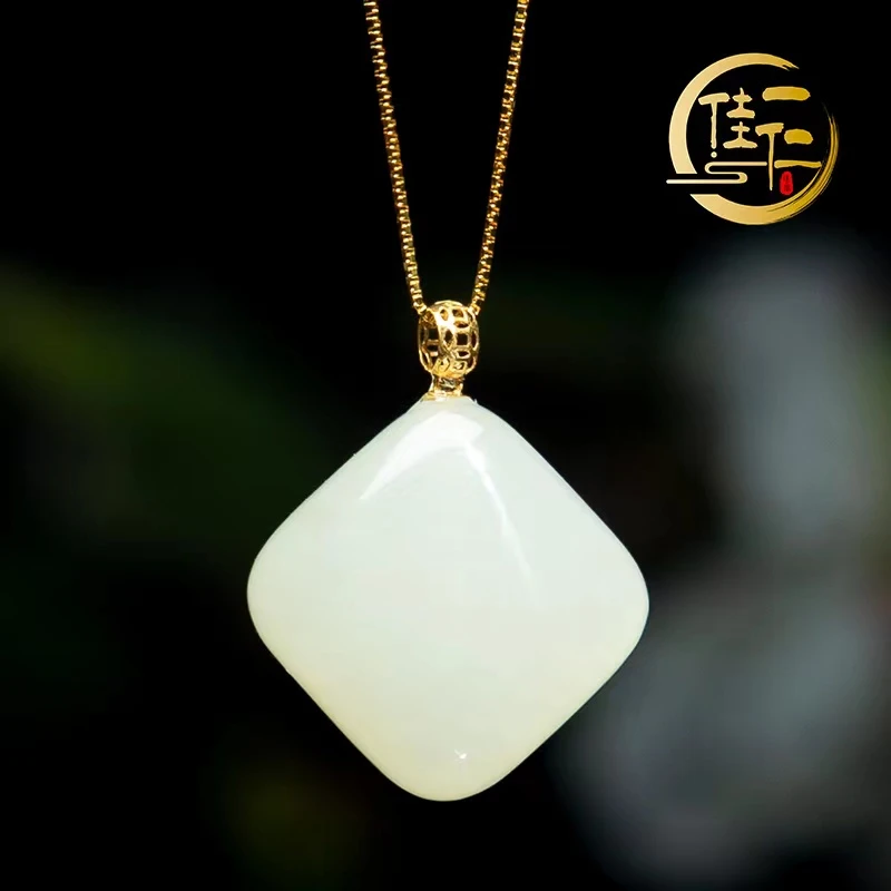 （直播同价）S925实物链子天然和田玉吊坠首饰（真品带证）