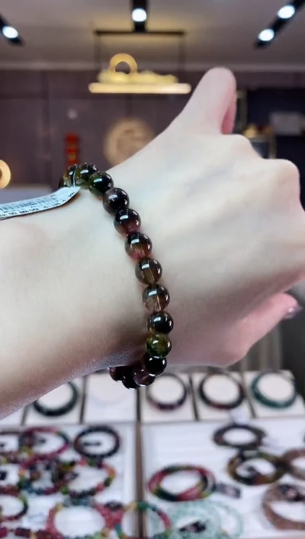 【闪购商品】碧玺西瓜单圈手串7mm+未镶嵌一物一证D