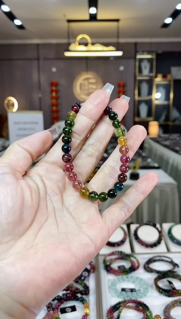 【闪购商品】碧玺收藏级单圈手串6mm+未镶嵌(多样性发一条)H
