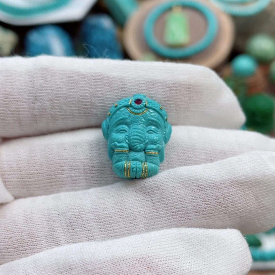 【闪购商品】绿松石珠宝奇石未镶嵌糖*?