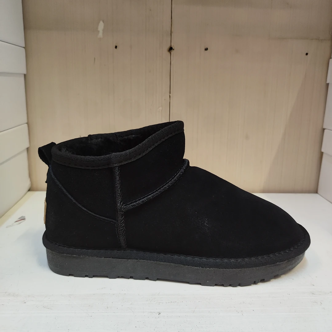 冬季男鞋雪地靴厚底防水保暖加绒短筒增高面包棉鞋