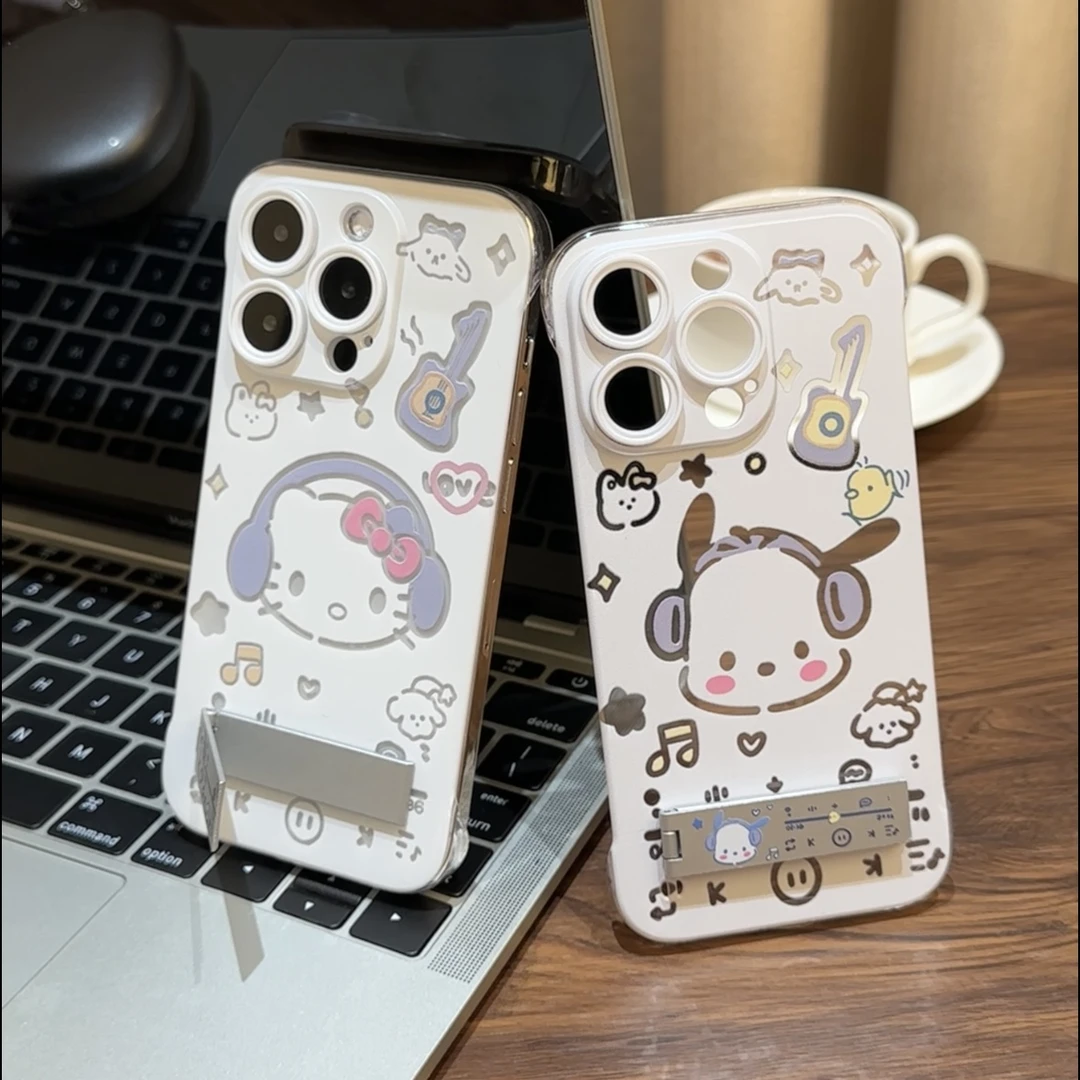 音乐凯蒂帕恰狗适用iPhone15无边框14手机硬壳华为vivo小米oppo套