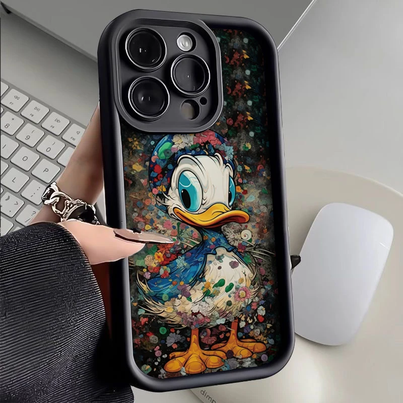可爱唐老鸭适用iPhone15/14promax手机壳苹果13/12/11软套xr女