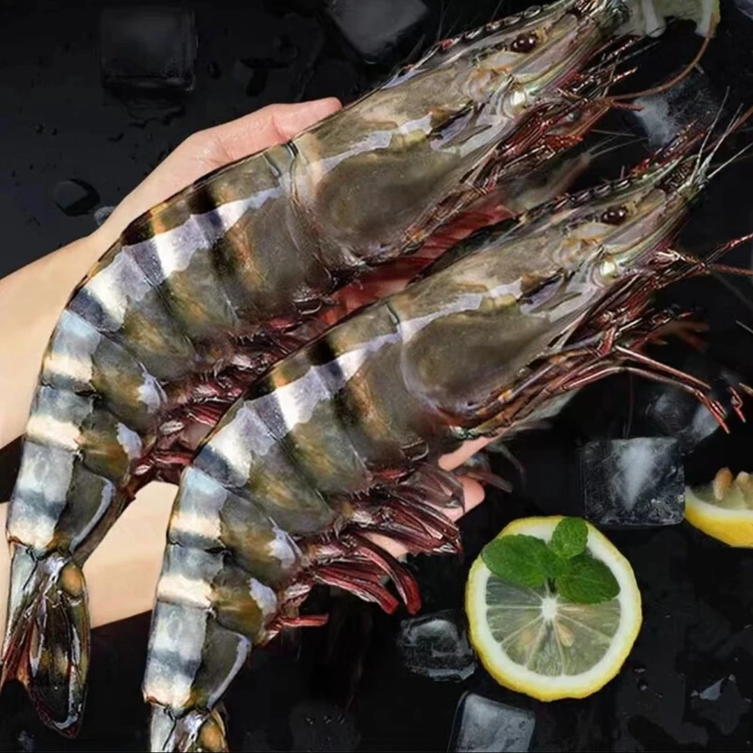 【渔鲜来】新鲜速冻海洋大虾26-30规格黑虎虾 40只左右 三斤/盒