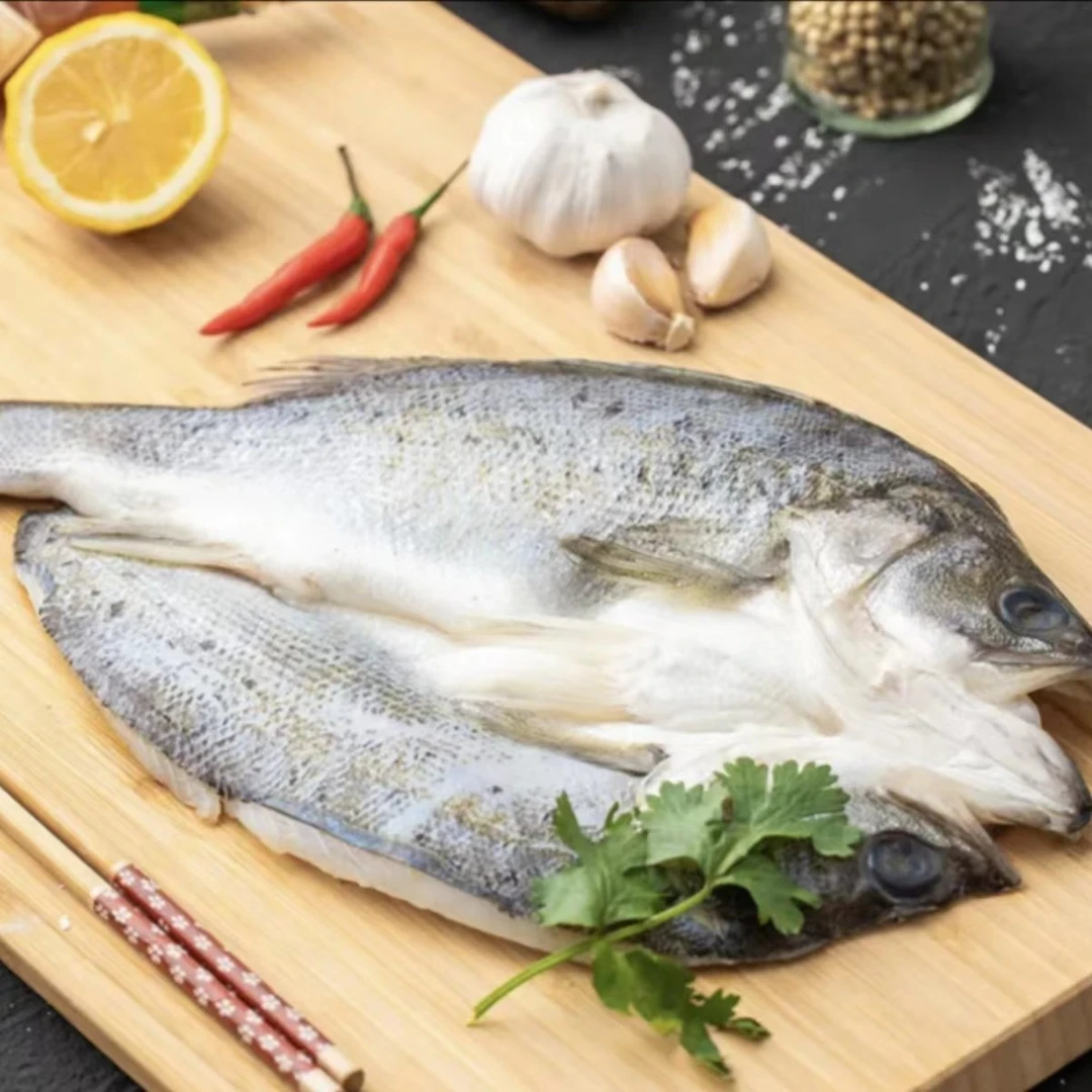 【三胞胎海鲜】新鲜冷冻开背鲈鱼海鲈鱼肉质鲜嫩400-500左右/条*5条