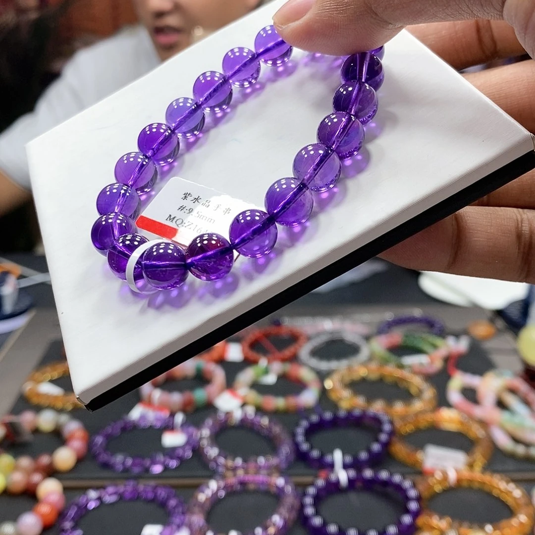 水晶手链未镶嵌9.5宝石紫1646