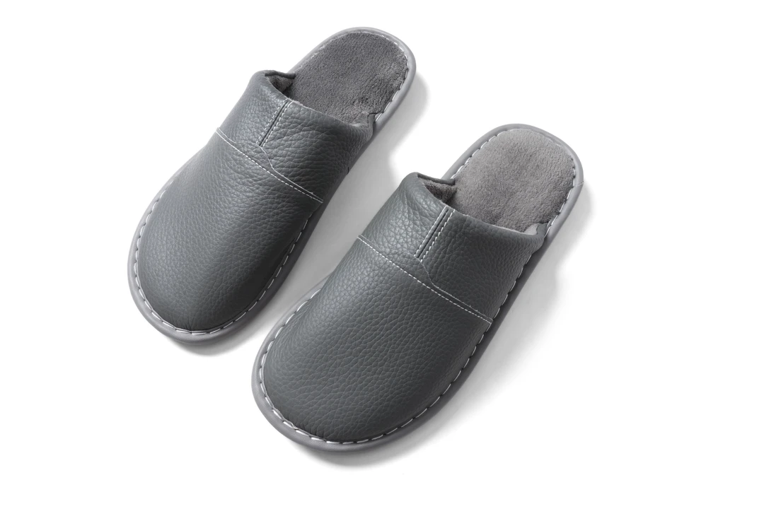 真牛皮拖鞋冬季家用头层皮牛筋底居家拖鞋加绒保暖冬天休闲轻便