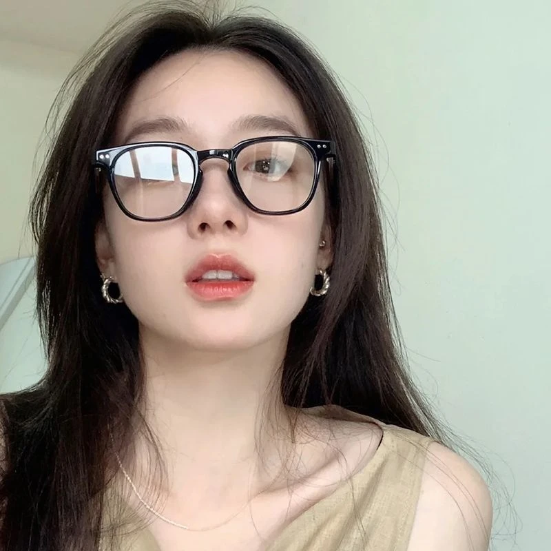 gm黑框眼镜女素颜神器防蓝光防辐射可配近视有度数时尚韩版眼镜框