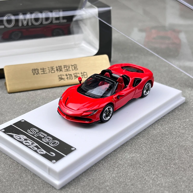 现货 SOLO 1:64 法拉力Novitec SF90 敞篷 合金汽车模型收藏摆件