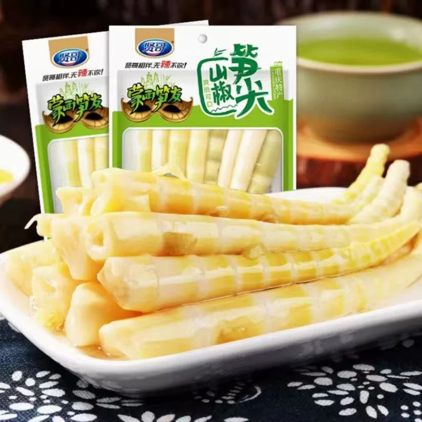 贤哥山椒笋尖笋丝竹笋即食小吃解馋开胃零食70克/袋脆爽
