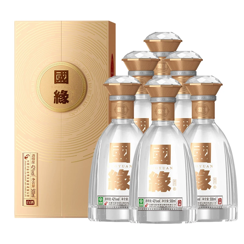今世缘42度国缘对开500ml*6瓶装白酒整箱高端商务酒水42度500ml