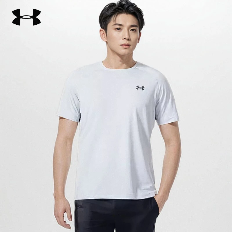 安德玛RUSH夏季男士速干短袖T恤户外健身跑步轻薄运动上衣1383700