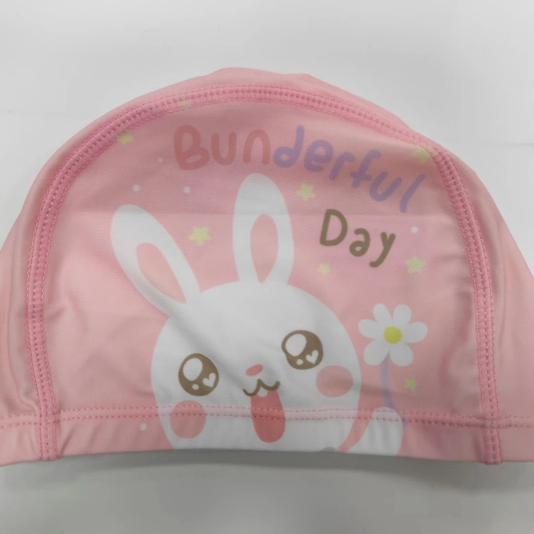 儿童男女童大童防晒专业护耳布料不勒头装备游泳泳帽泳镜