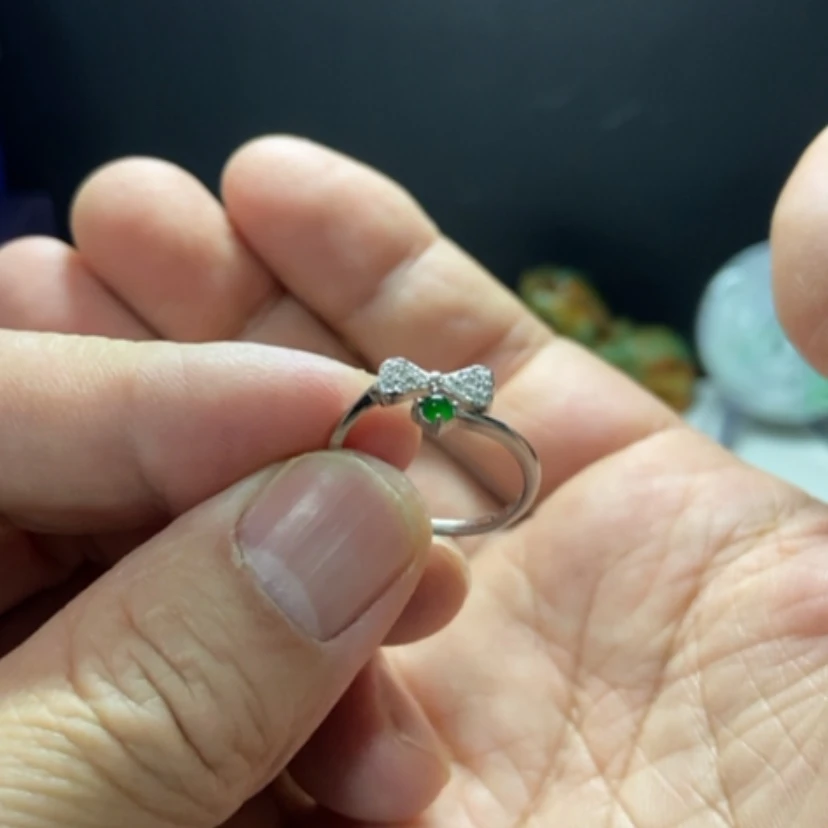 【闪购商品】翡翠戒指银S925镶嵌