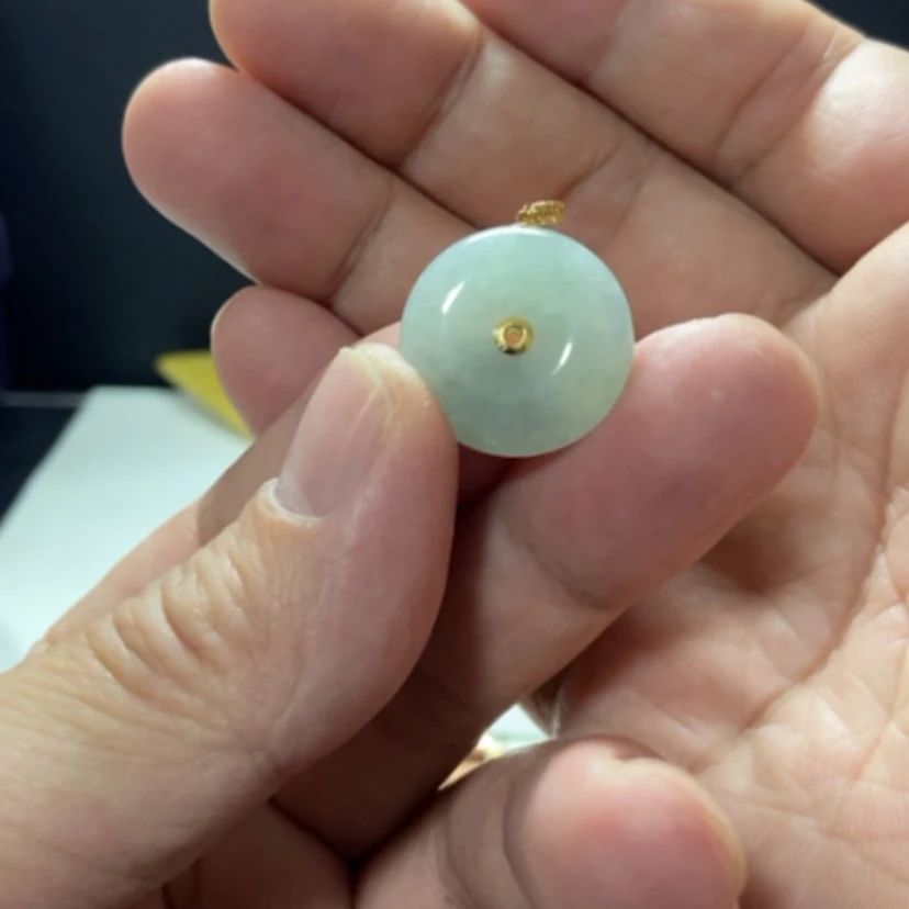 【闪购商品】翡翠颈饰18K金镶嵌两***袄