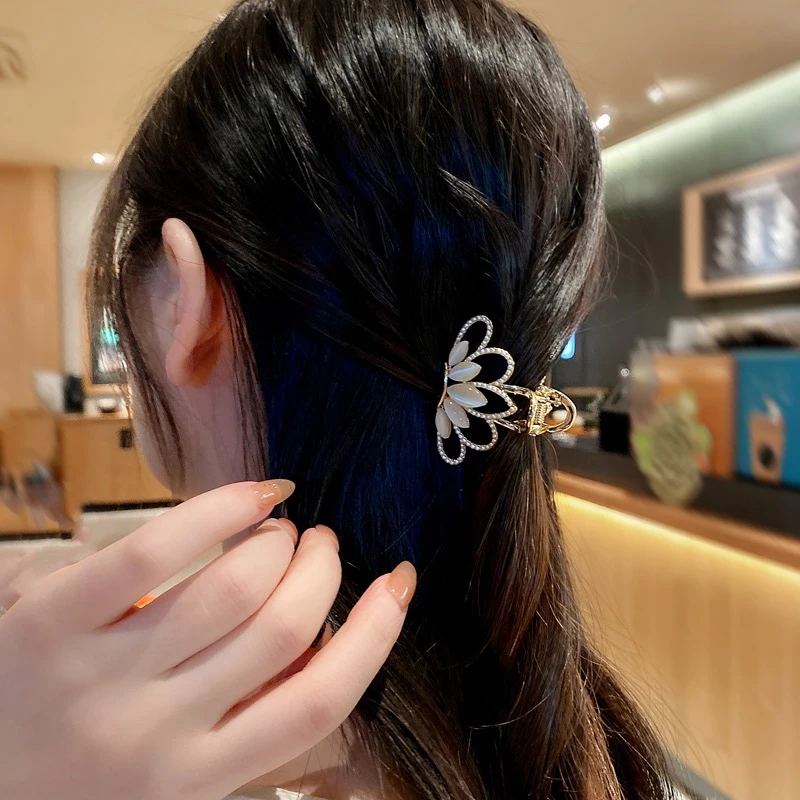 时尚高级小巧抓夹发夹发卡头饰气质合金网红轻奢发饰小众简约半扎