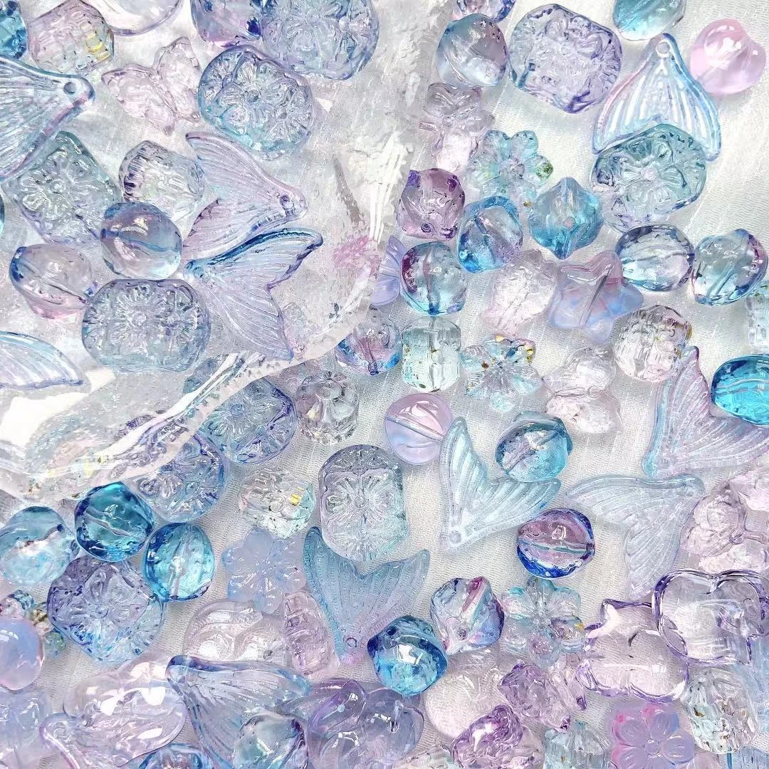 【紫色梦境】纯琉璃！美甲配饰！！手工diy配饰！