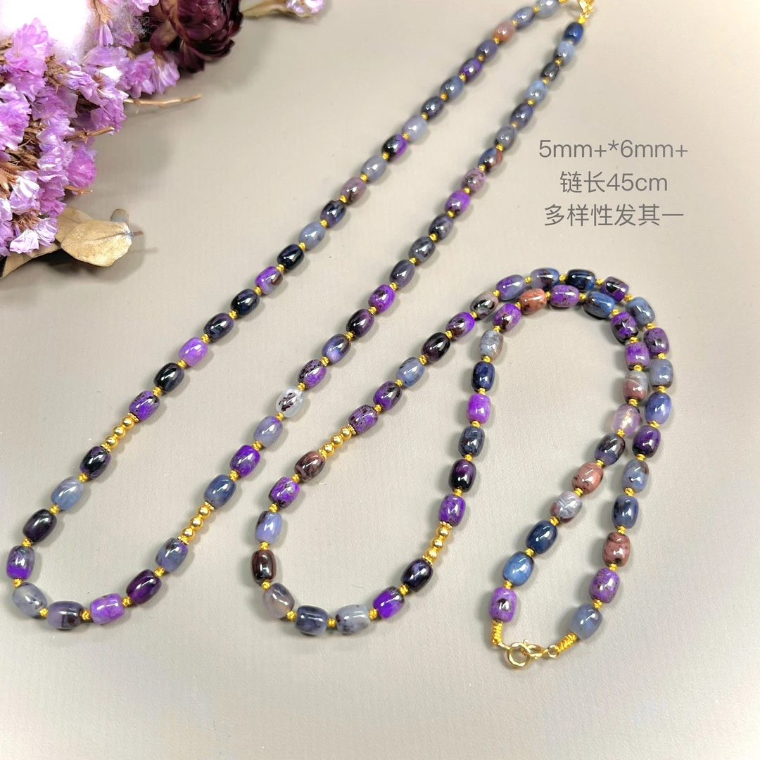 千俞丨18K金镶舒俱来项链5mm+*6mm+链长45/多样性发其一/K00937