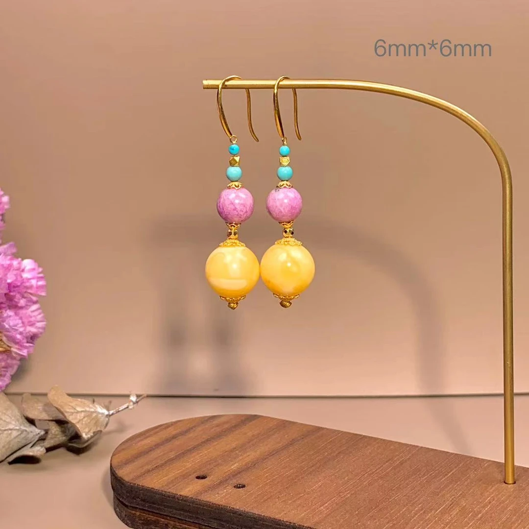 【主播推荐】18K金镶舒俱来耳饰/6mm*6mm/多样性发其一/H00042