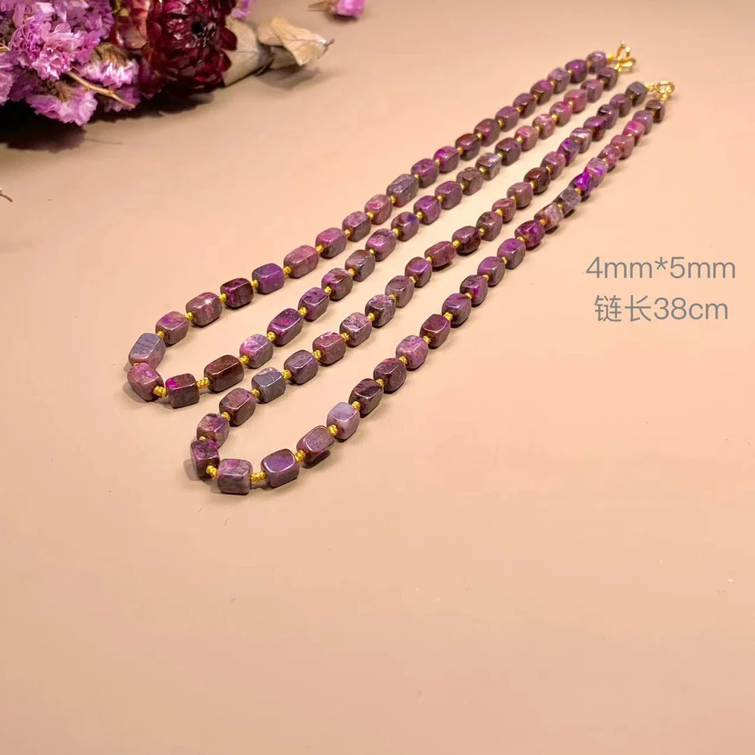 【主播推荐】18K金镶舒俱来项链4mm*5mm链长38cm/多样性发一/K00744