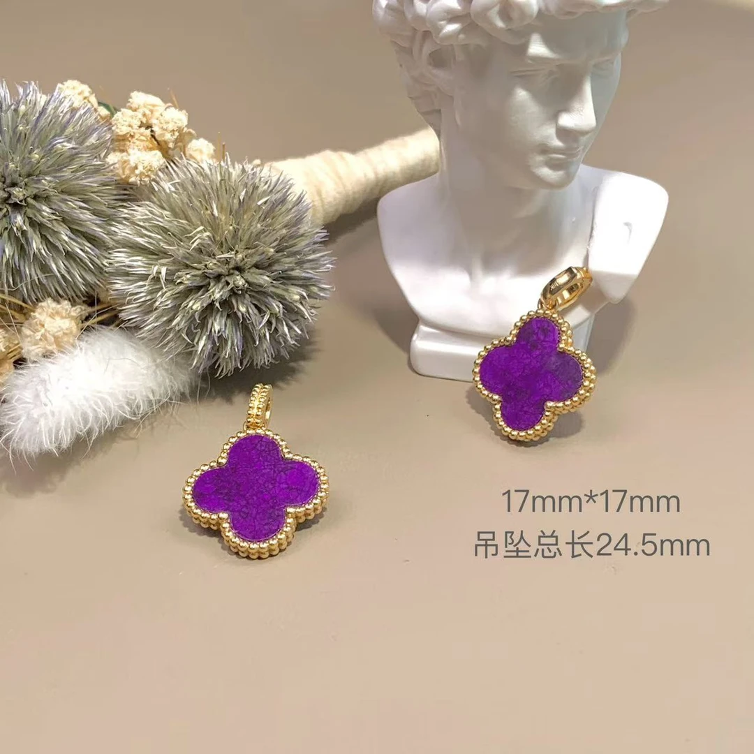 潮生石丨18K金镶舒俱来四叶草吊坠17*17mm/多样性发其一/11020260