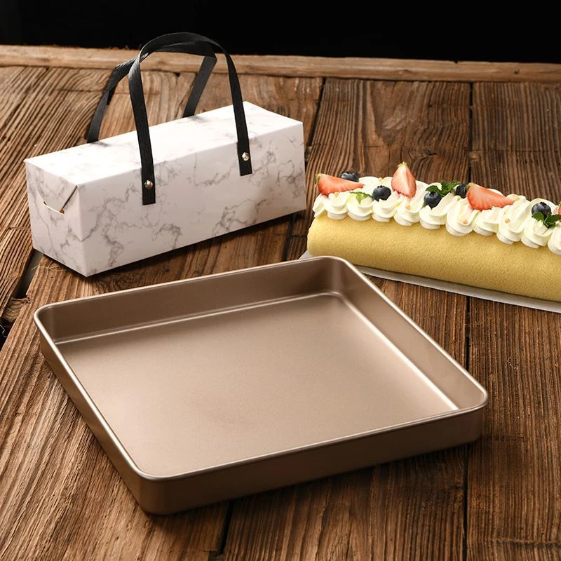 正方形蛋糕卷烤盘模具家用不粘牛轧糖雪花酥烘焙工具瑞士卷专用盘