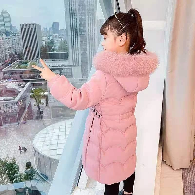 羽绒服2023新款爆款女士女款童年季加厚中长款袄中大儿童洋