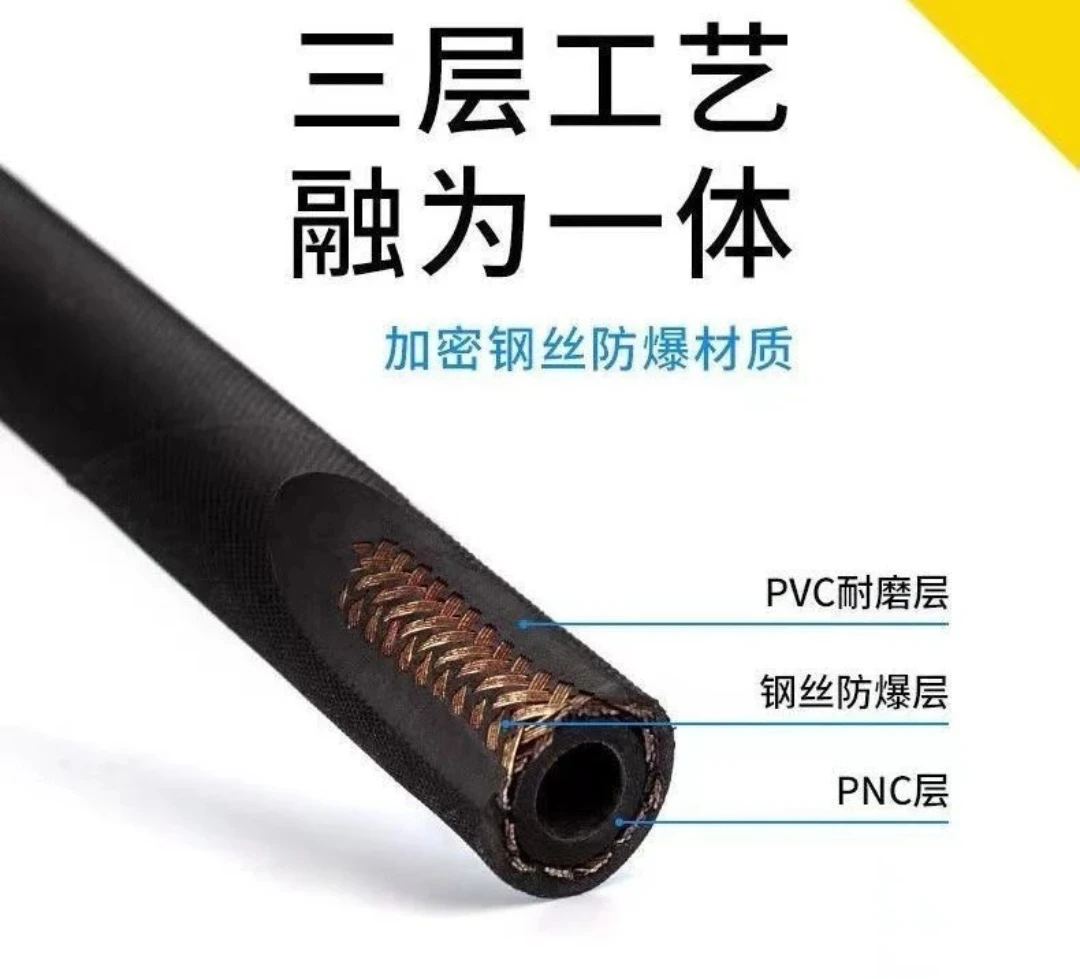 高压洗车机出水管   钢丝管  接头规格双大头 外丝22 MM内插15 MM