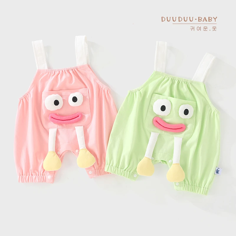 DU贝嘉乐【高定版】清仓现货夏季薄款超萌搞怪新生儿宝宝爬服哈衣