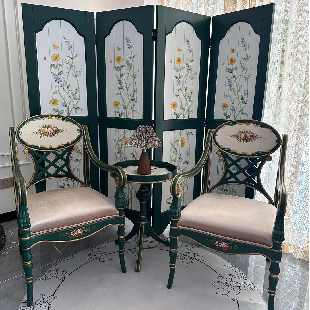 春意盎然手绘屏风