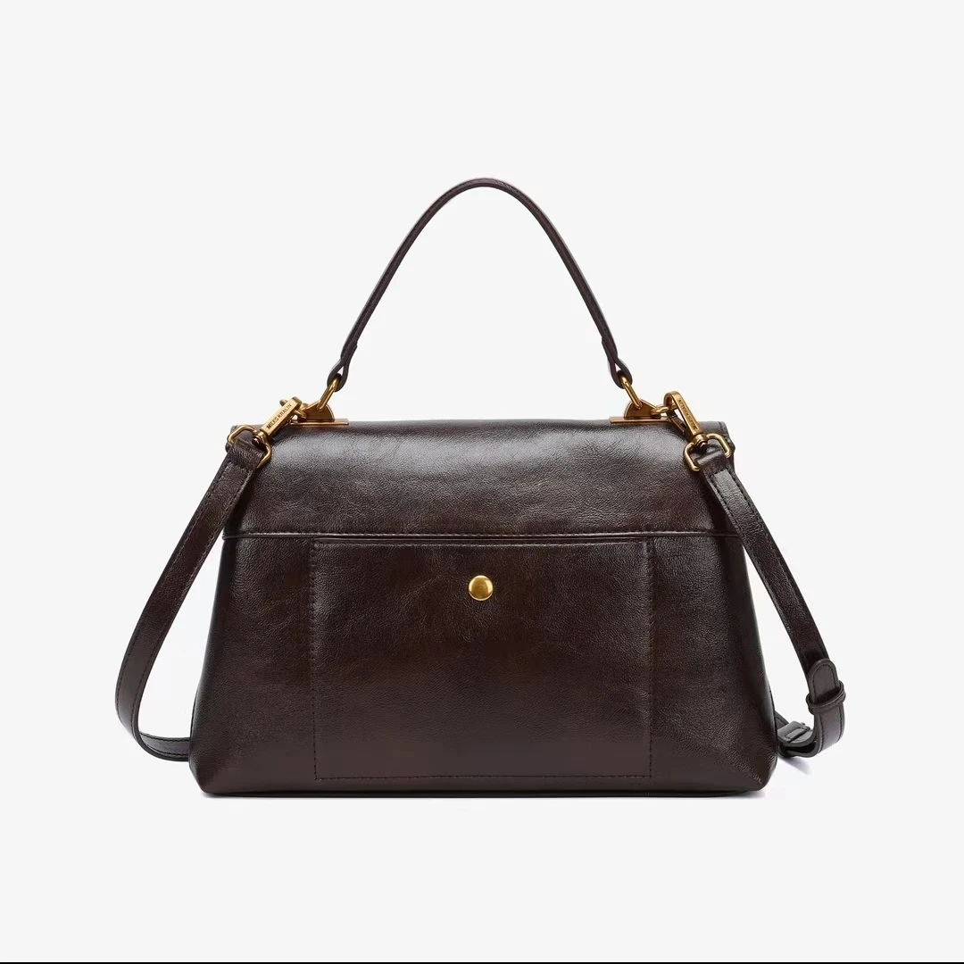 2024秋冬新款潮流牛皮单肩包