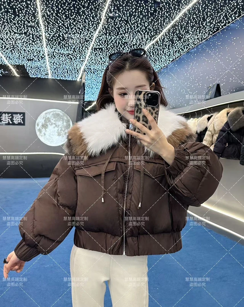 【慧慧】90白鹅绒 狐狸毛渐变毛领高端鹅绒鹅绒服 JHYRTG327