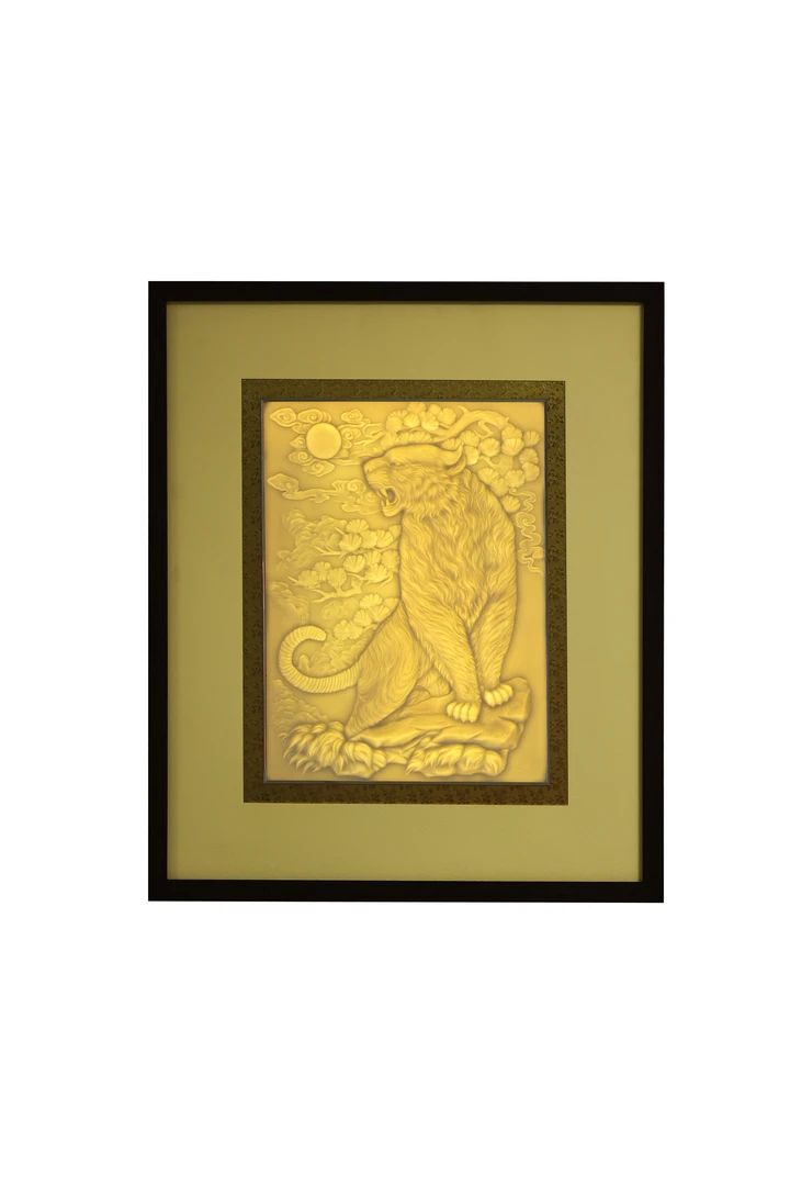 德化白瓷瓷板画3D效果