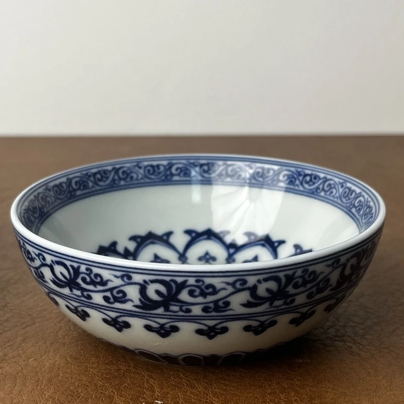 景德镇青花陶瓷七丞堂宝相手绘手工主人杯普洱杯茶杯品茗杯古董