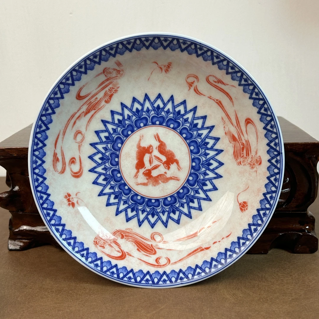 景德镇七丞堂拓片敦煌三兔飞天茶具陶瓷主人杯普洱杯家用功夫茶器