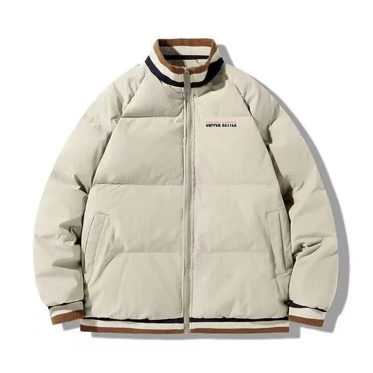 冬季新款加厚保暖棉衣外套男女同款潮流立领宽松百搭纯色棉服A002