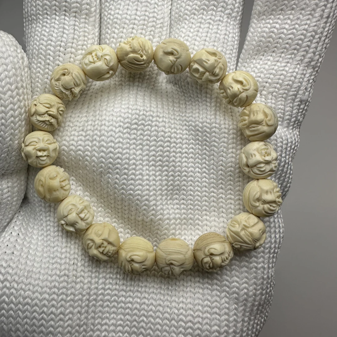 SX0037天然猛犸牙十八罗汉