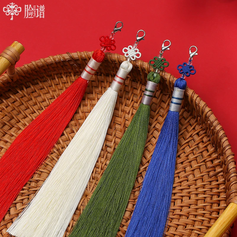 【全店十条包邮】19cm云锦中国结流苏穗子带龙虾扣汉服压襟挂件挂饰