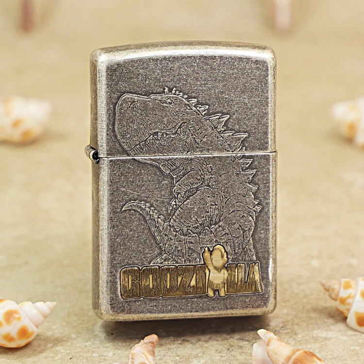 ZIPPO打火机 古银开菊兽 常规煤油打火机 送礼物 DYJ1