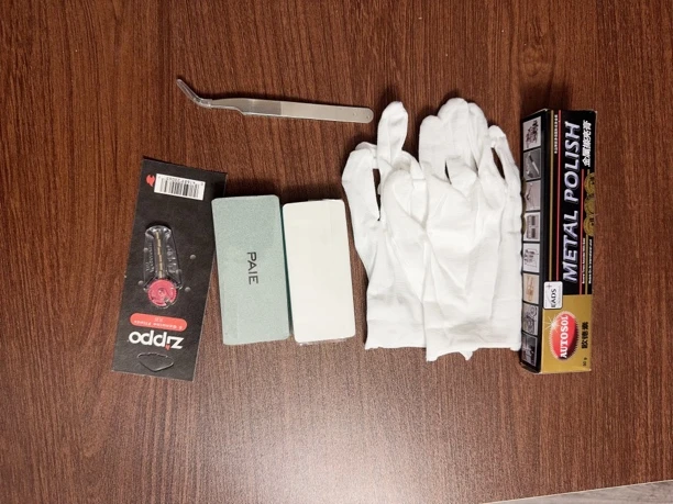 ZIPPO打火机 打火机配件 火石手套抛光板擦铜膏夹子