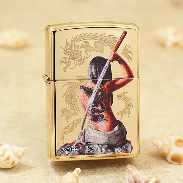 ZIPPO打火机 金龙女战士 29668 煤油打火机 MBJ1