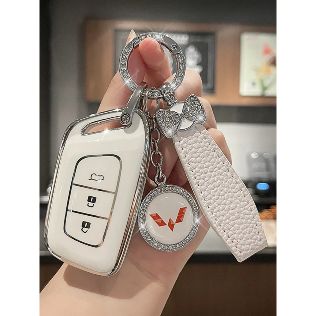 适用于23款新五菱宝骏车钥匙套NanoEV/rc6/rc5/rs5扣包壳高档男女