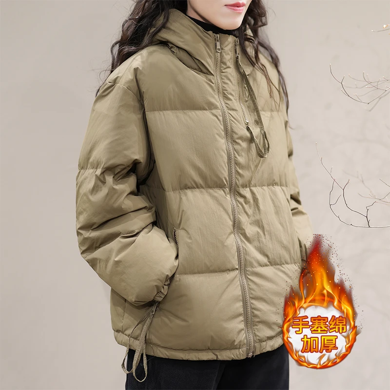 时尚百搭棉服女2025年秋冬季新款宽松棉衣棉服短款小个子小棉袄潮