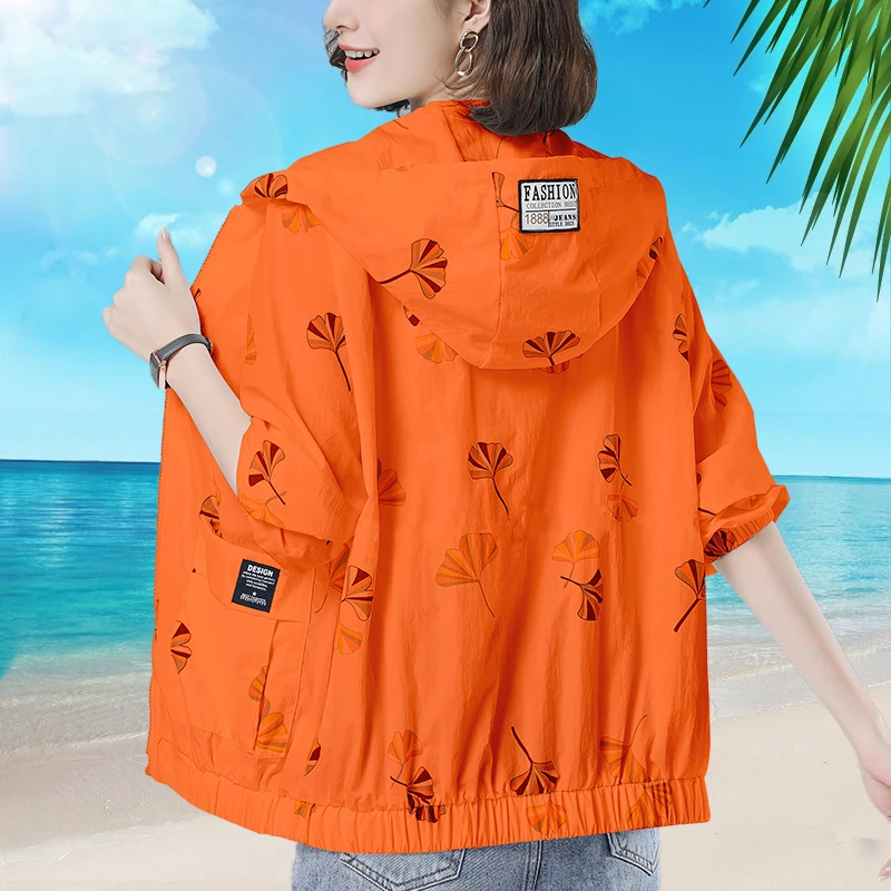 薄款透气防晒衣女款连帽2025夏季新款宽松大码女装休闲百搭防晒服