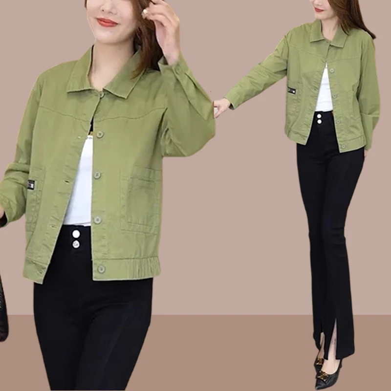 休闲宽松短款外套女春秋季2025新款显瘦百搭工装夹克时尚爆款上衣