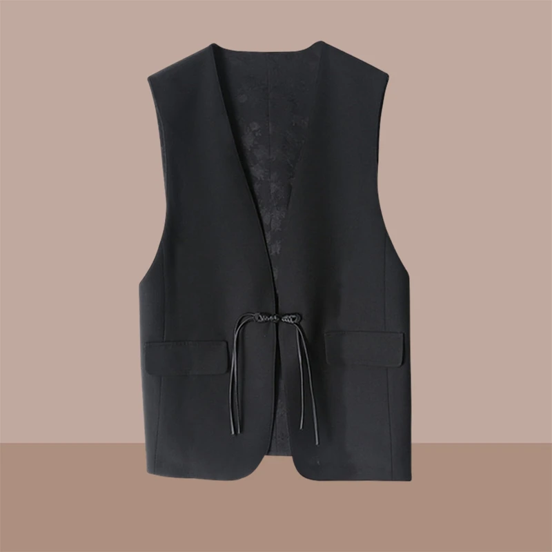 新中式国风潮流设计感坎肩马夹2025春秋新款流行时尚女装无袖背心