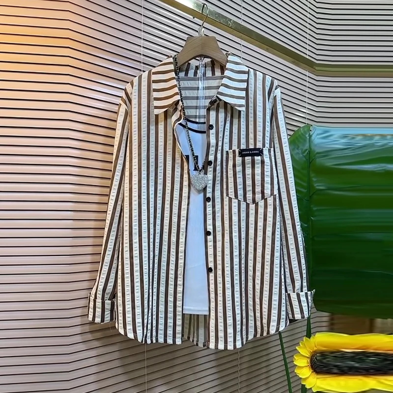 轻奢小众潮流时尚衬衫2025春秋季新款流行休闲百搭品质女装打底衫