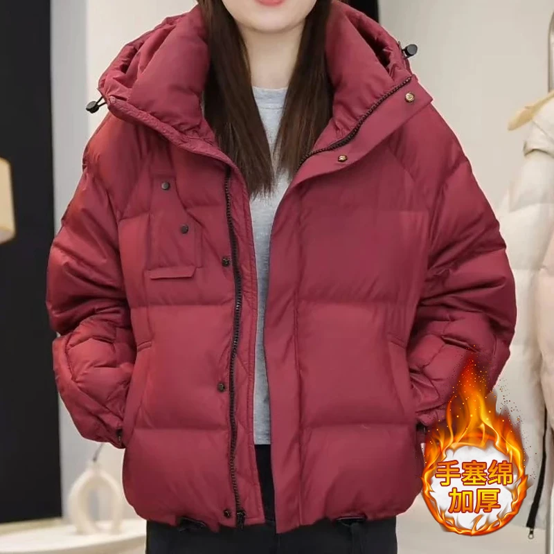 棉服女冬季2024新款爆流行小个子保暖加厚舒适百搭面包服外套女