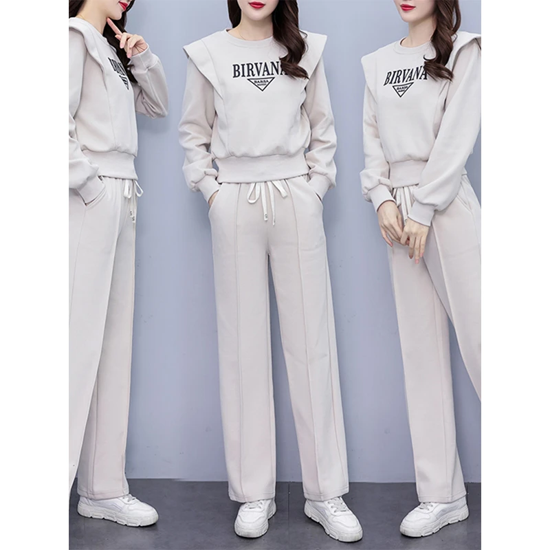 小个子时髦卫衣卫裤两件套2025春秋新款洋气高级轻奢女装时尚套装